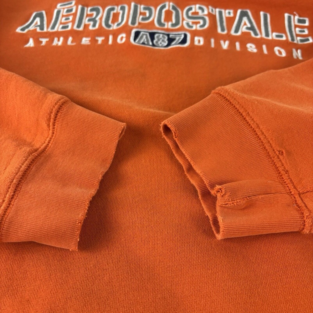 VTG Aeropostale Medium Crewneck Y2K Fleece Logo Sweatshirt Athletic A87 Distress - Picture 4 of 10